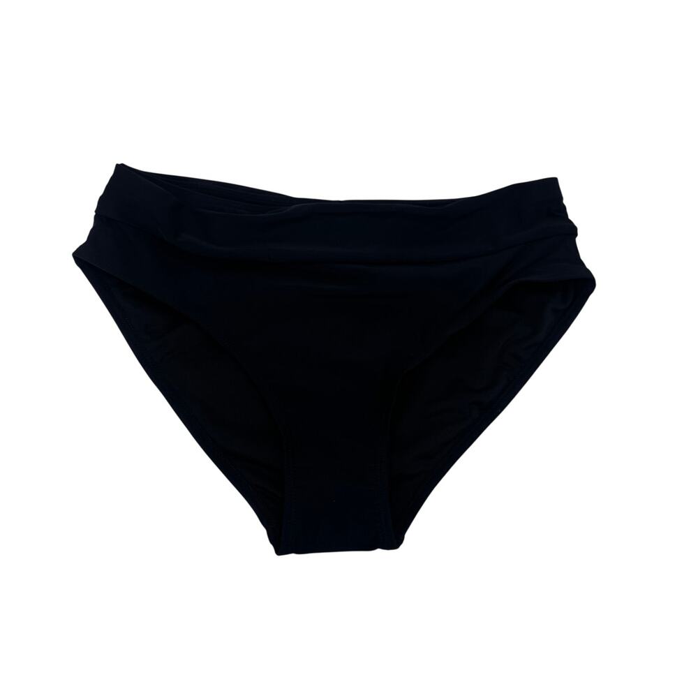 Zmart Womens Small Black Mid Rise Brazillian Swim Bikini Bottom Swimwear NWT